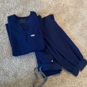 Figs scrub set navy blue